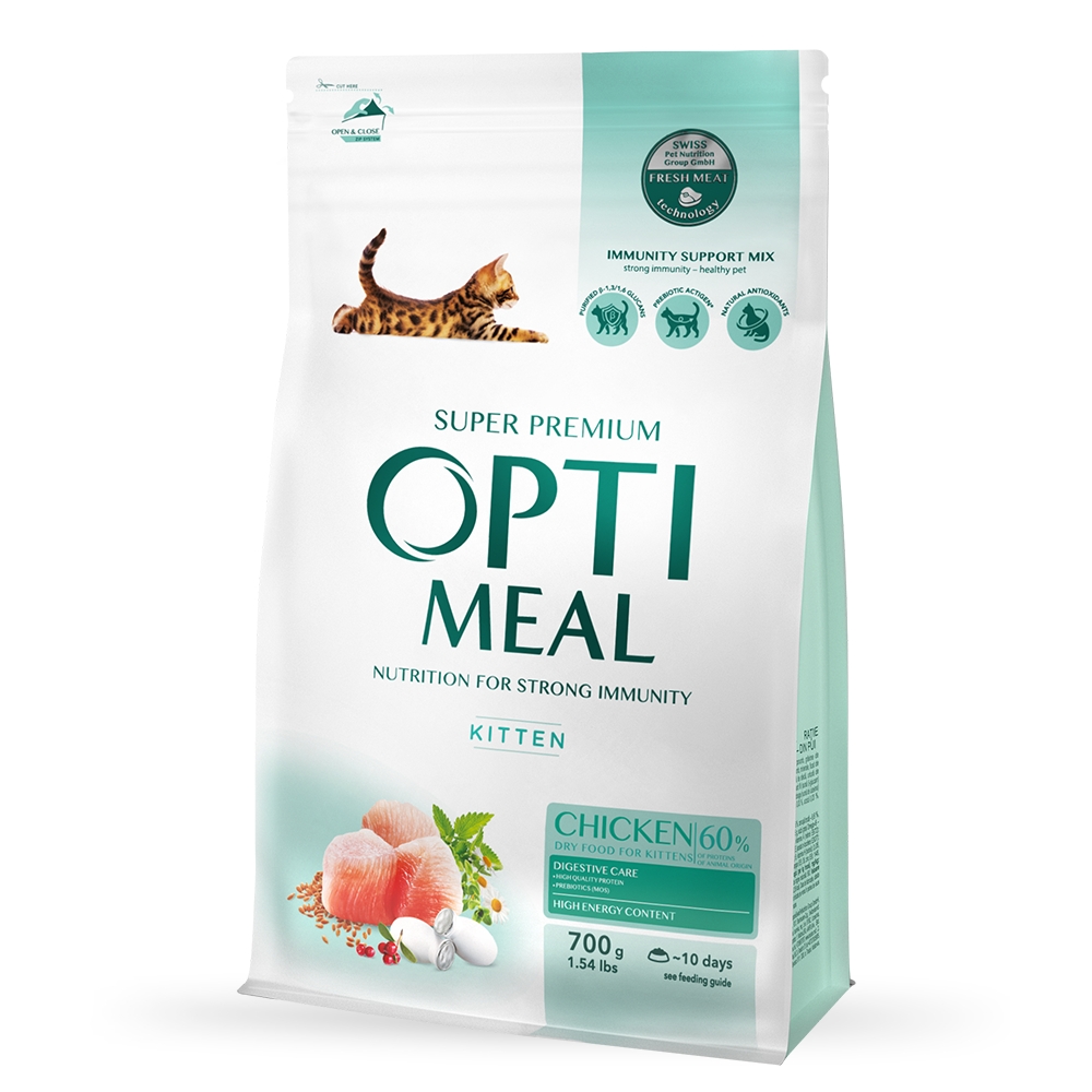 OPTIMEAL Сухий корм для котів - курка, 700 гр.