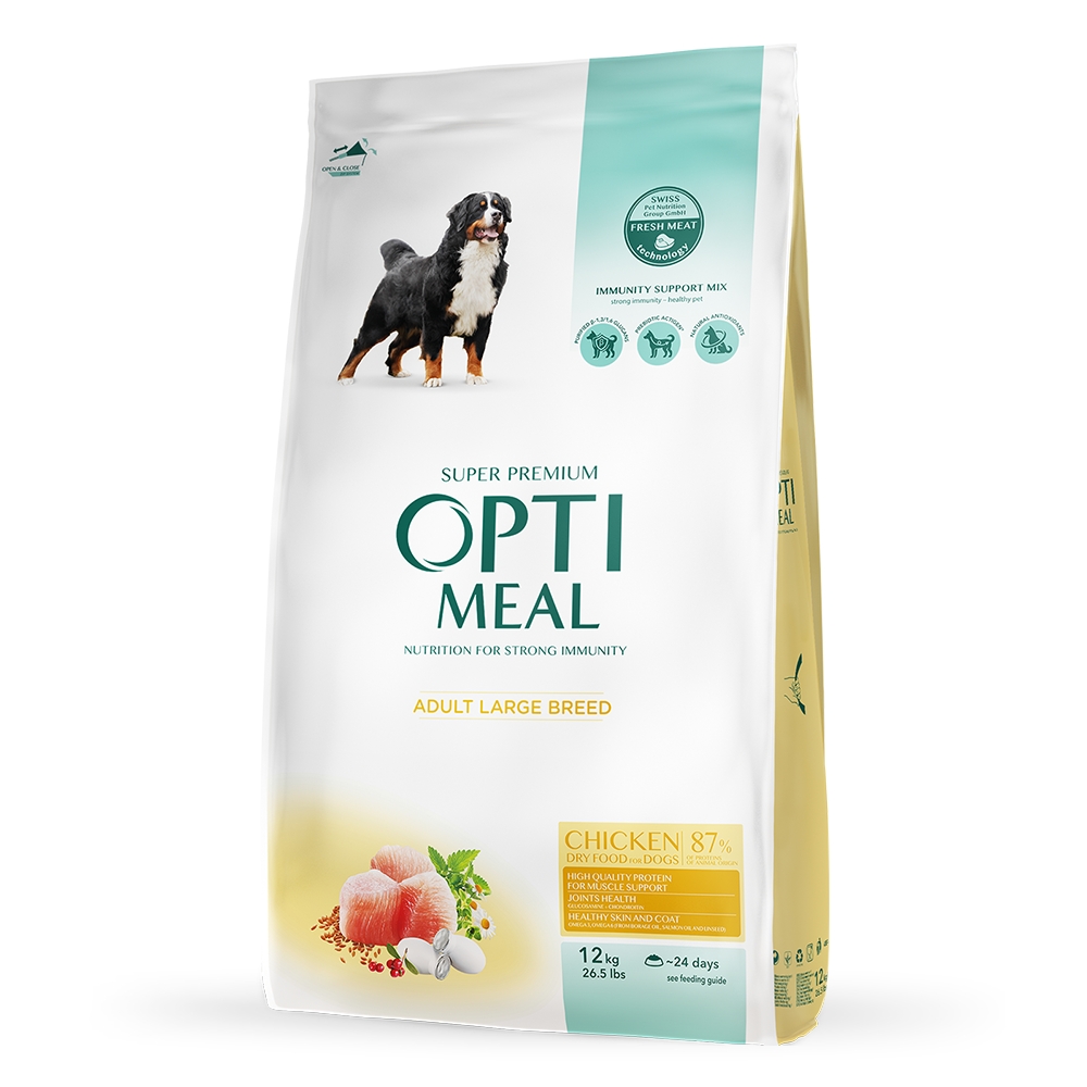 OPTIMEAL Сухий корм для собак великих порід - курка, 12 кг
