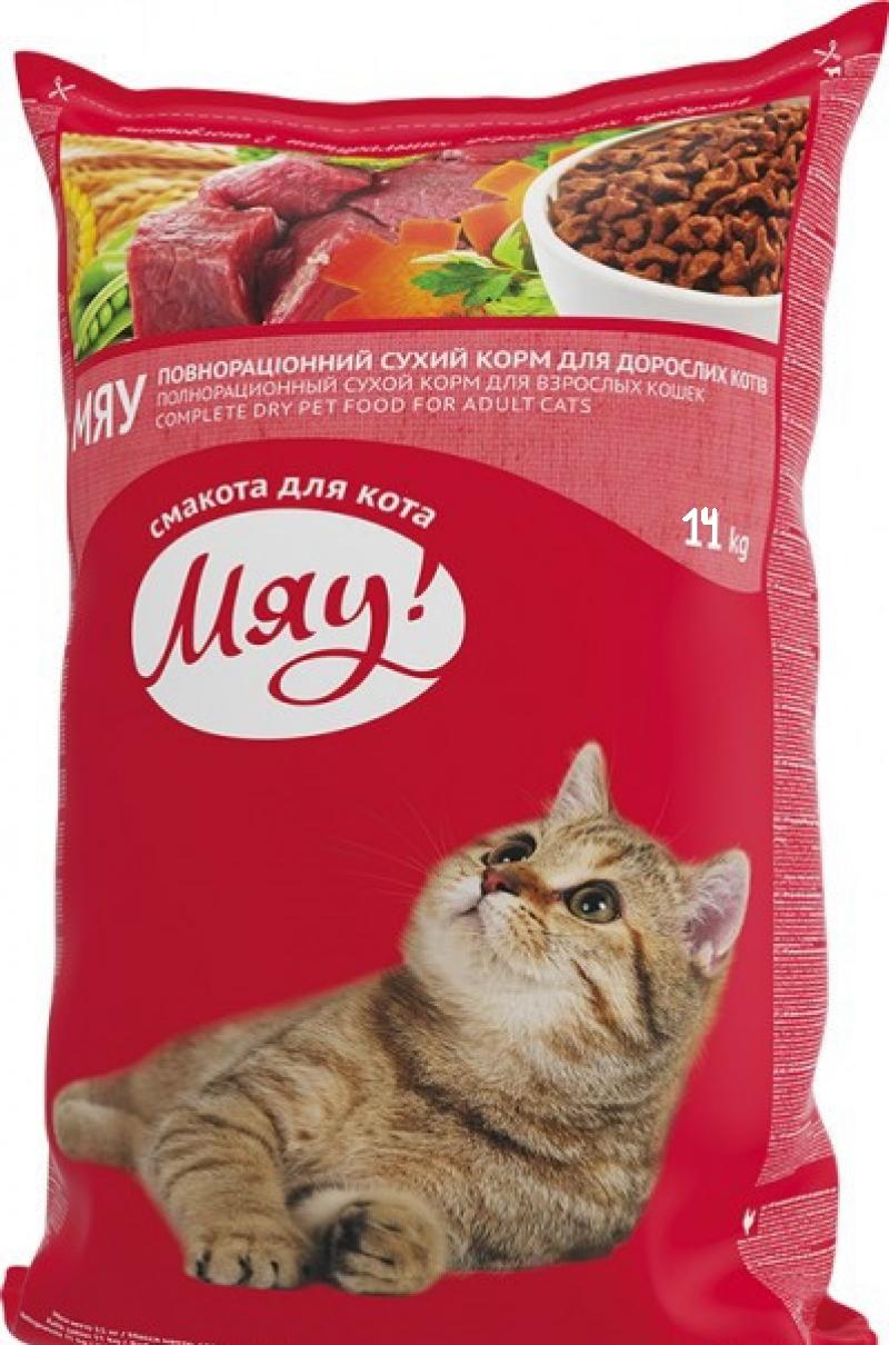 МЯУ повнор.сух корм д/котів з індичкою і садовою травою 14 кг