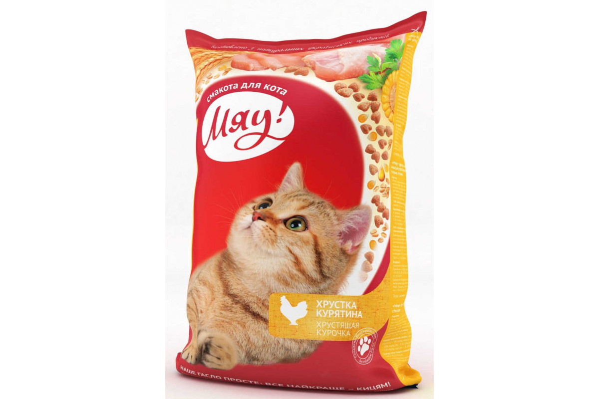 МЯУ повнор.сух корм д/котів з куркою 14 кг